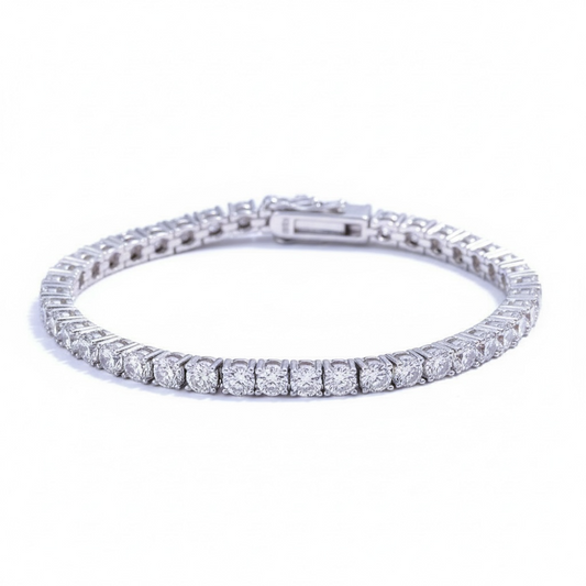 Pulsera Tennis Clásica Circones 4mm – Plata 925