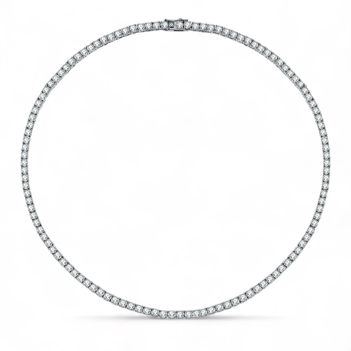 Collar Tennis Clásico Circones 3mm – Baño de Platino