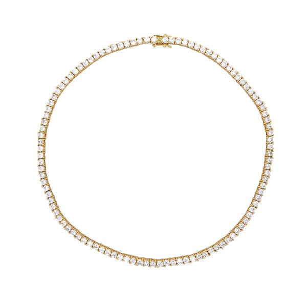 Collar Tennis Circones 3mm – Baño de Oro 18k o Rodio