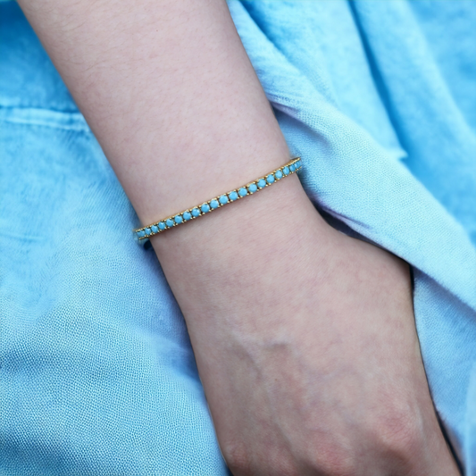 PULSERA TENNIS TURQUESA - Ámbar Joyas