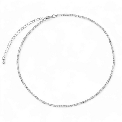 Collar Tennis Circones Acero - Ámbar Joyas