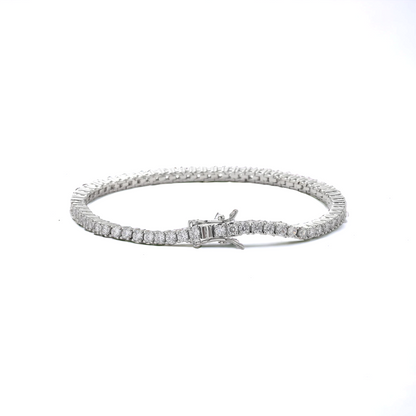 Pulsera Tennis 2.5mm Plateado - Ámbar Joyas