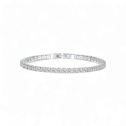 Pulsera Tennis 4mm Plateada - Ámbar Joyas