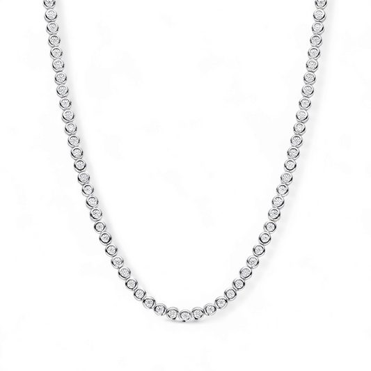 Collar Tennis Bezel Moisanitas - Ámbar Joyas