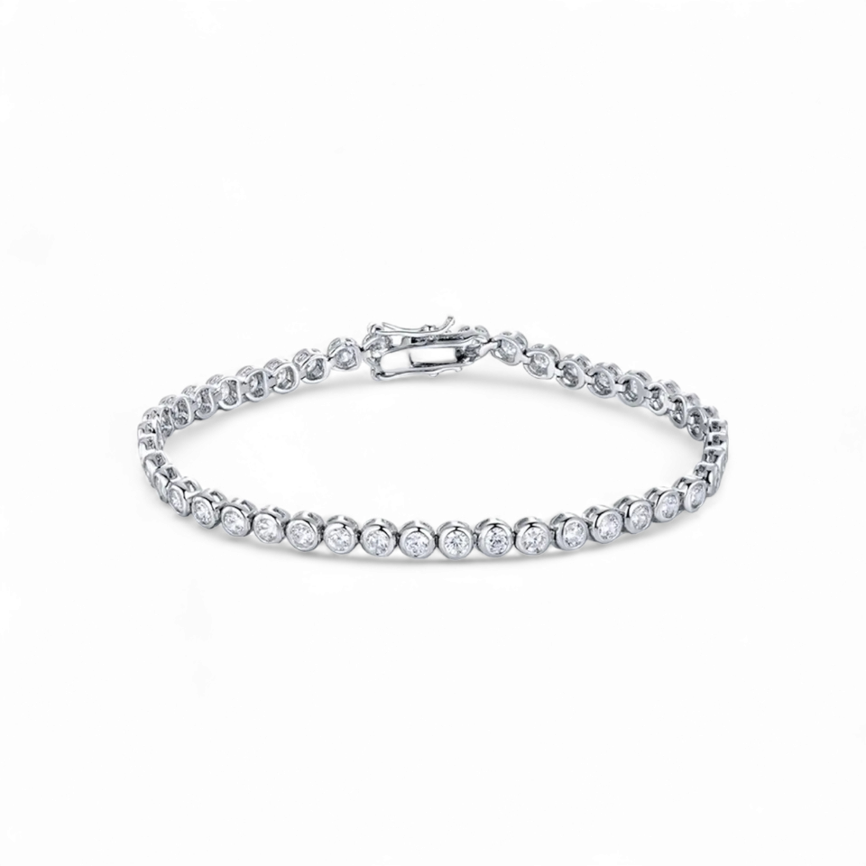 Pulsera Tennis Bezel - Ámbar Joyas