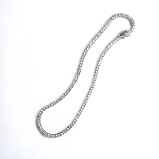 Collar Tennis 3mm Moisanitas - Ámbar Joyas