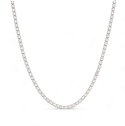 Collar Tennis Circones Acero - Ámbar Joyas