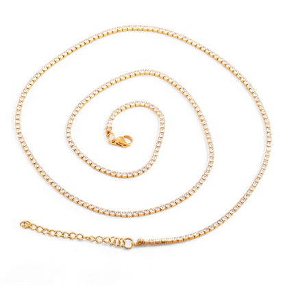 Collar Tennis Circones Acero - Ámbar Joyas