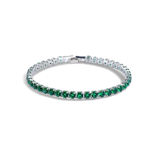 Pulsera Tennis 4mm Verde - Ámbar Joyas