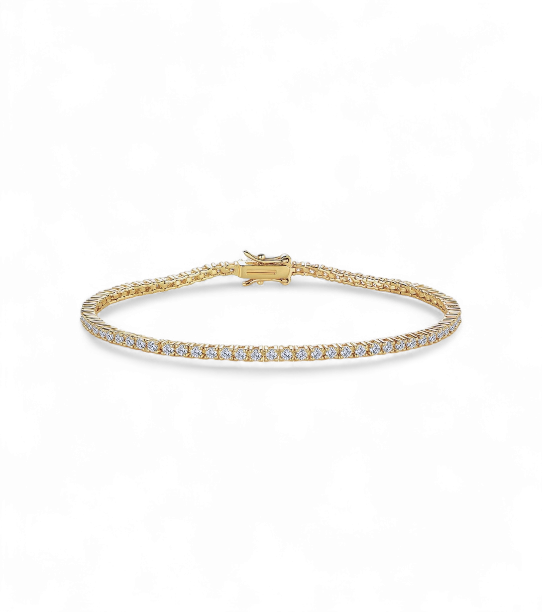 Pulsera Tennis 2mm Dorado - Ámbar Joyas