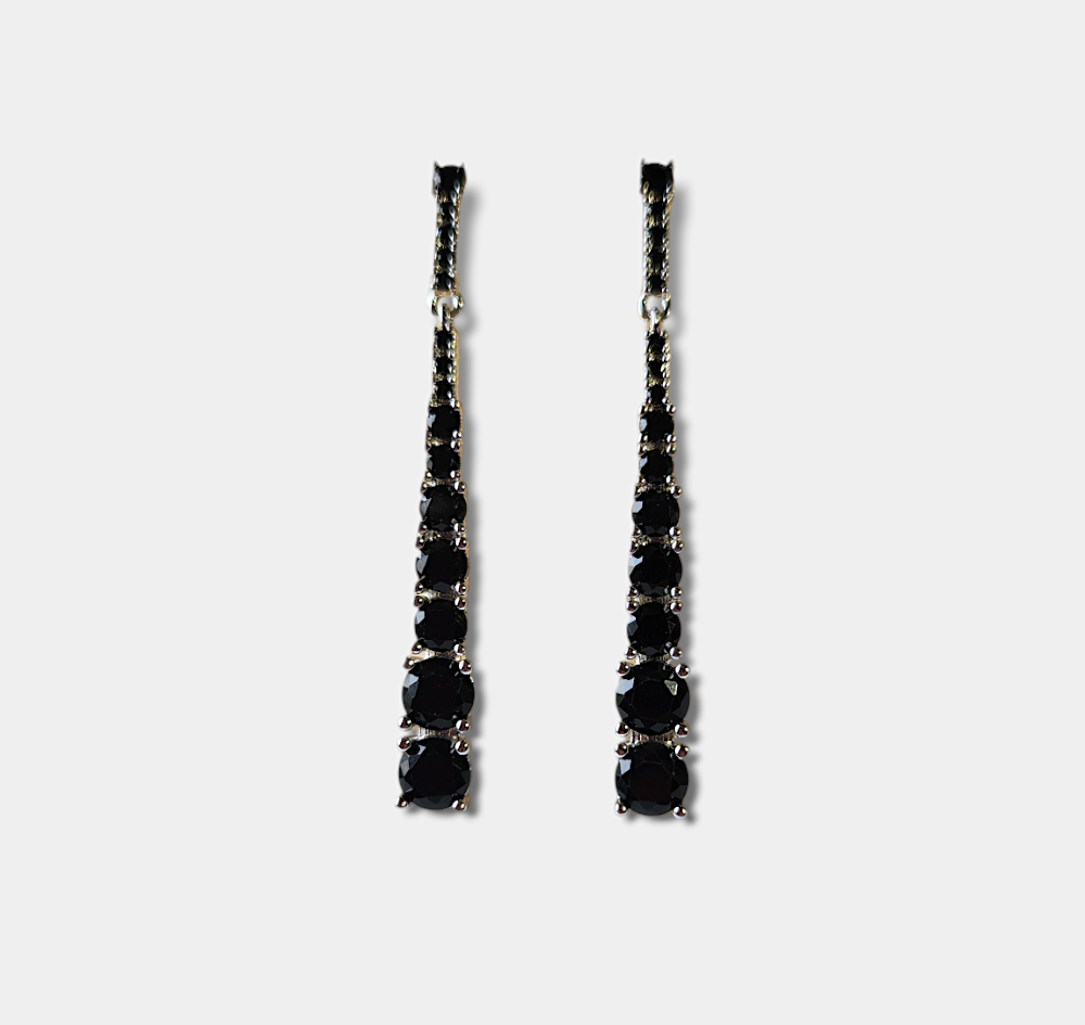 Aros Charcoal Chic - Ámbar Joyas