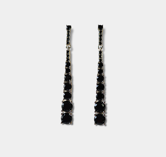 Aros Charcoal Chic - Ámbar Joyas