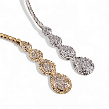 Collar y Aros Solarite Circones Plateado