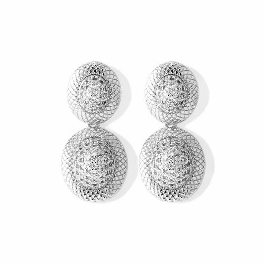 Aros Esferas Radiantes Plateado