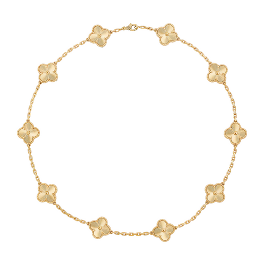 Collar Clovers Laser Trébol Dorado