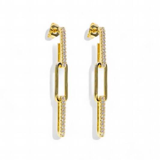 Aros Paper Clips Circones Dorado