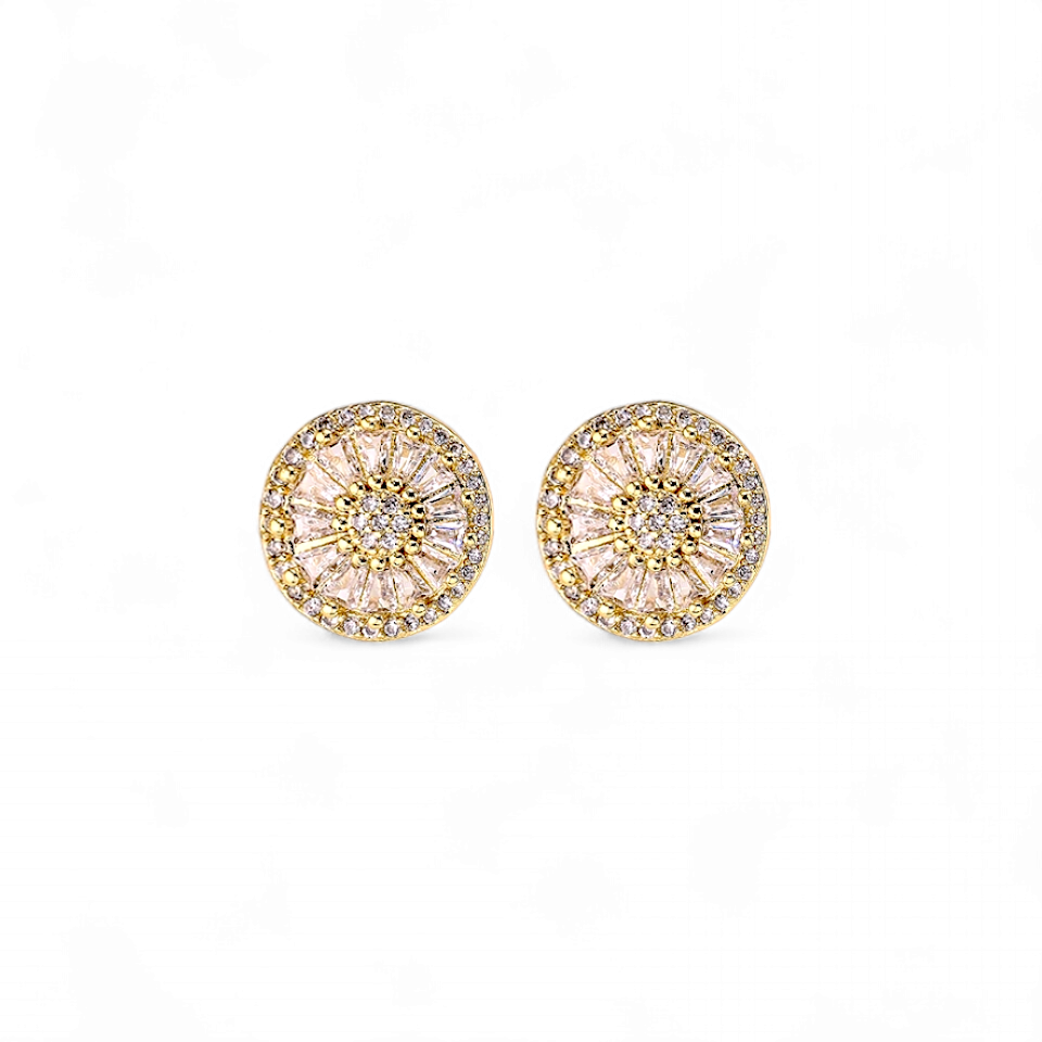 Aros Studs Pizza Dorado