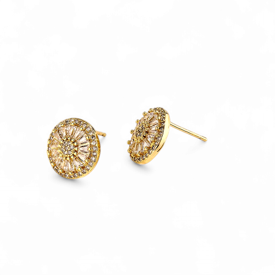Aros Studs Pizza Dorado