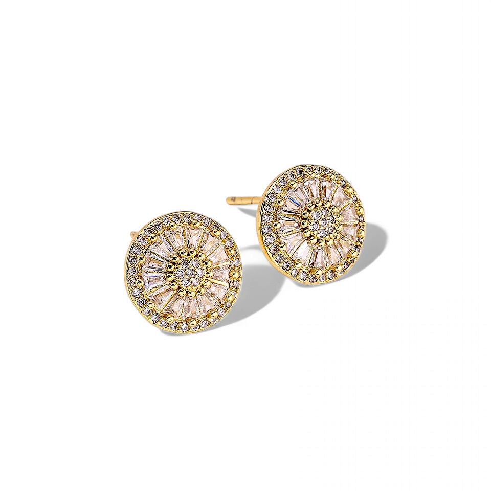 Aros Studs Pizza Dorado