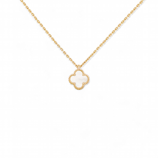 Cadena Sweet Clover Nacar Plata 925 con Baño de oro 18k