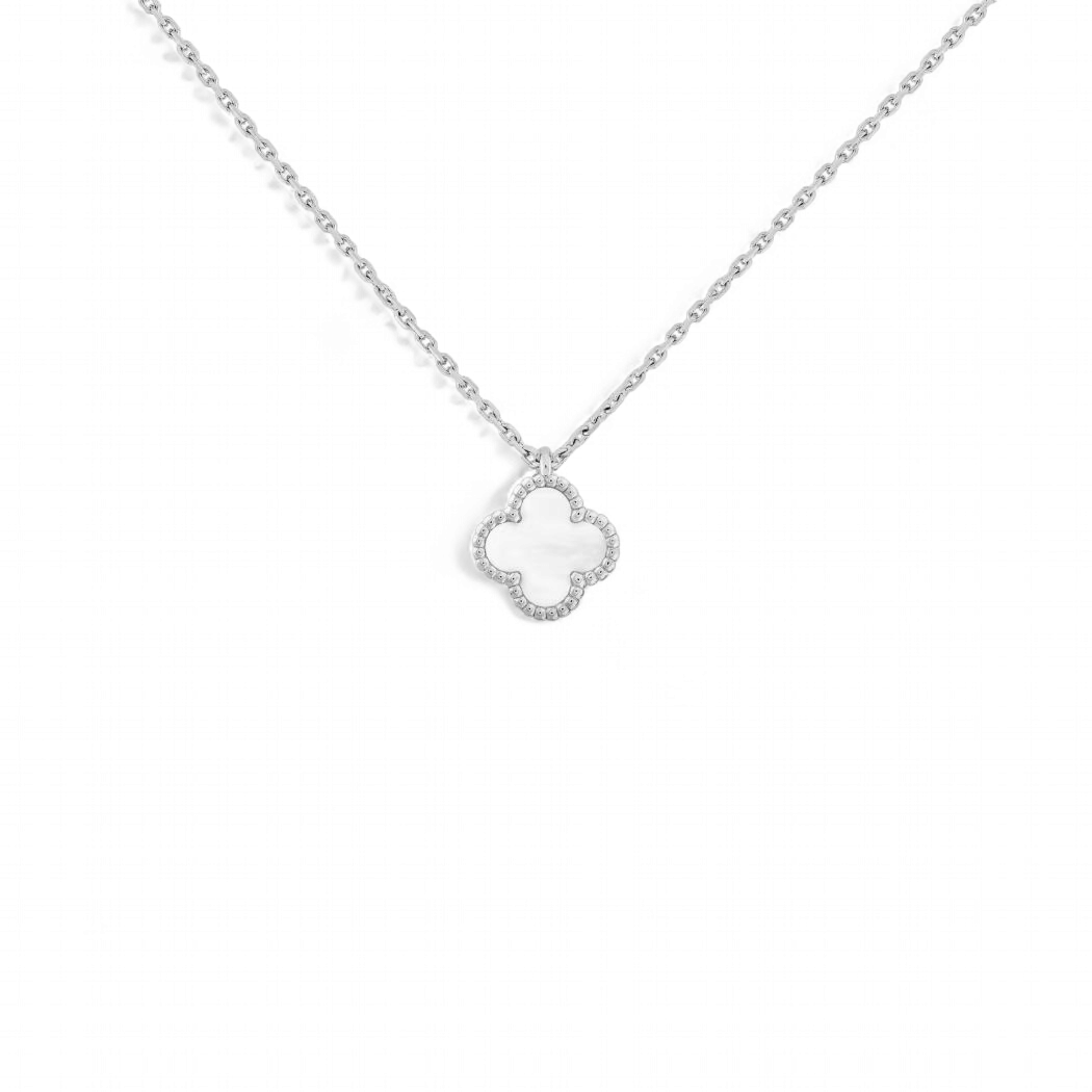 Cadena Sweet Clover Nacar - Plata 925