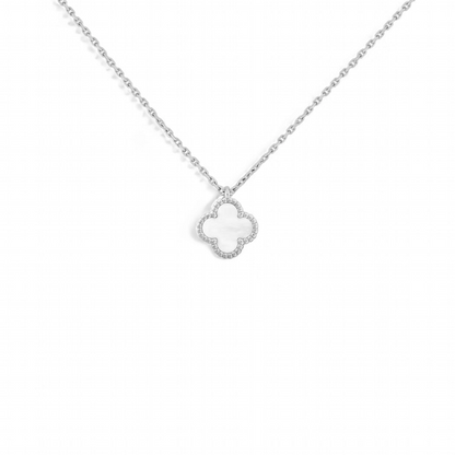 Cadena Sweet Clover Nacar - Plata 925
