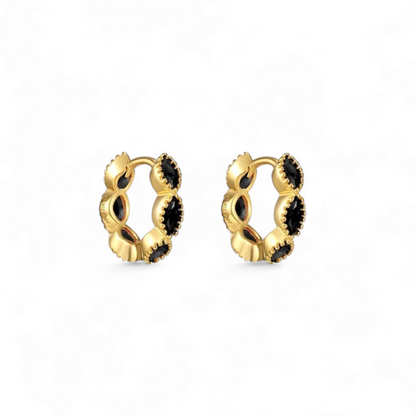 Argollas Marquise Negro