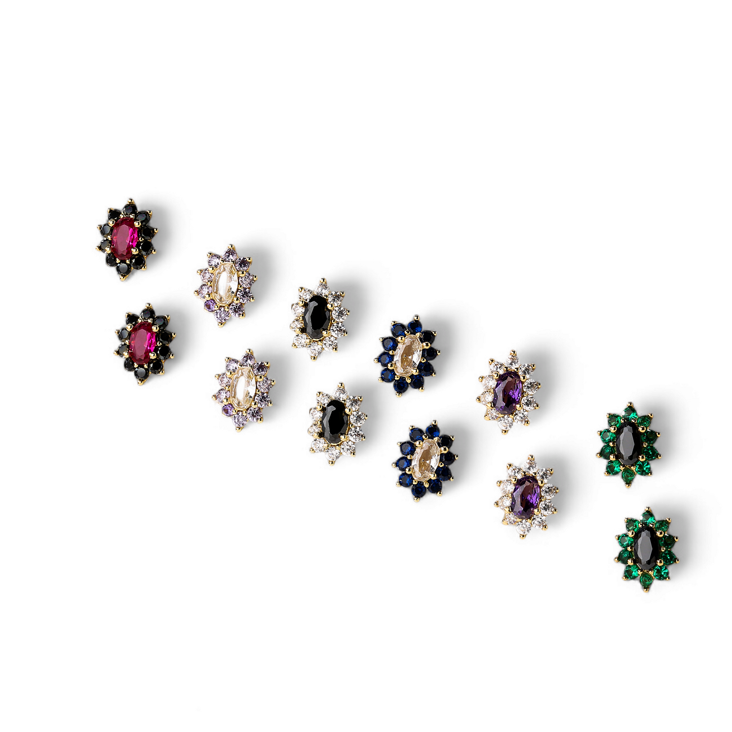 Aros Studs Vintage de Circones Azul