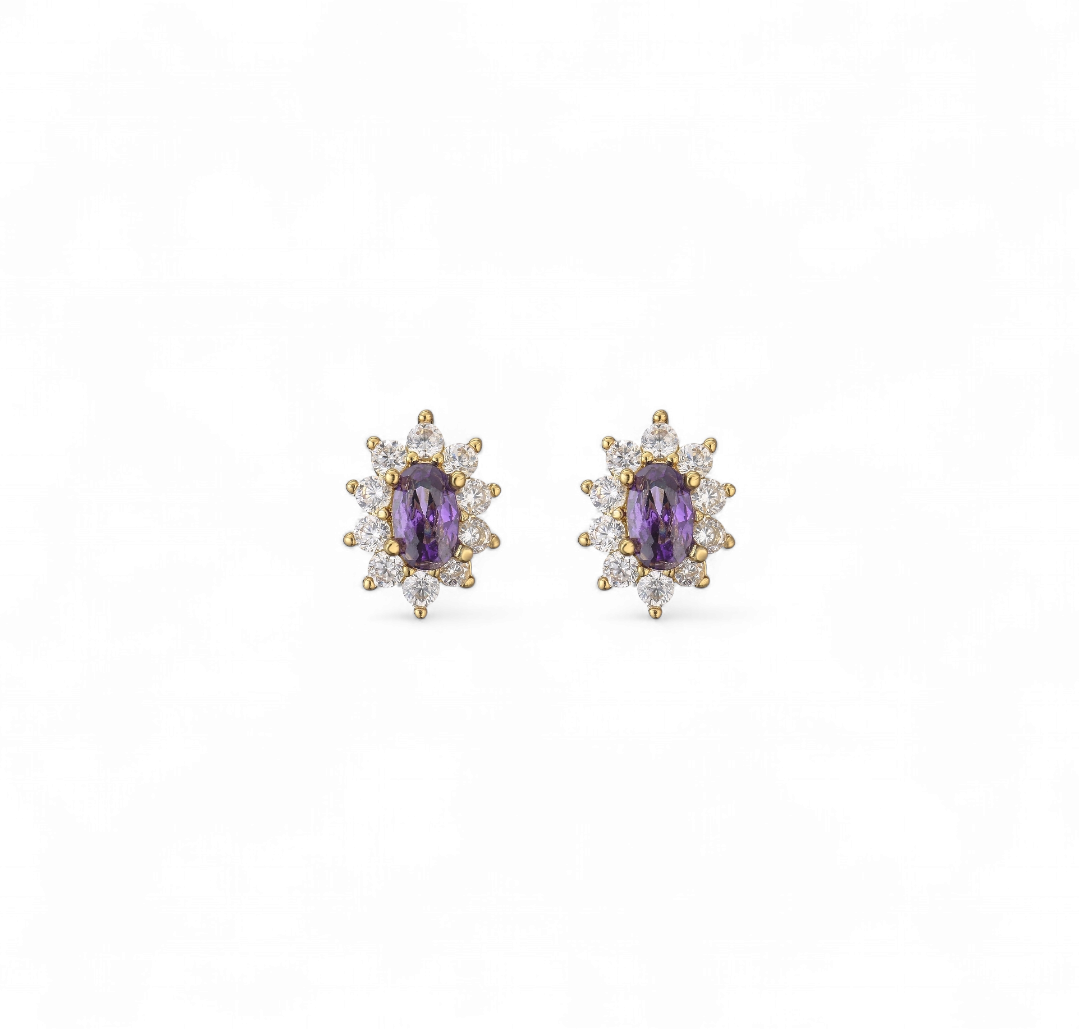 Aros Studs Vintage de Circones Azul