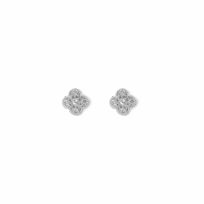 Aros Sweet Clovers Circones Trébol Plateado