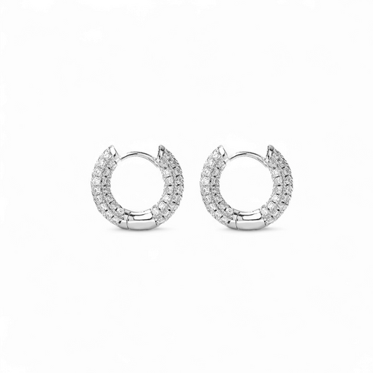 Argollas Chunky Circones Plateado