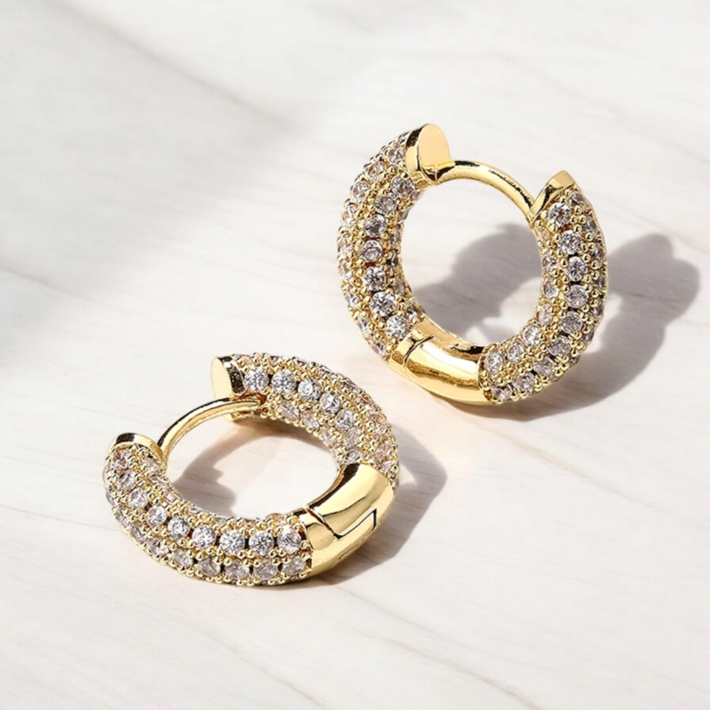 Argollas Chunky Circones Dorado