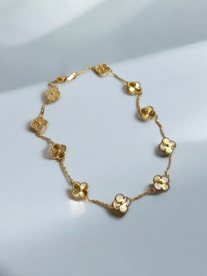 Collar Clovers Laser Trébol Dorado
