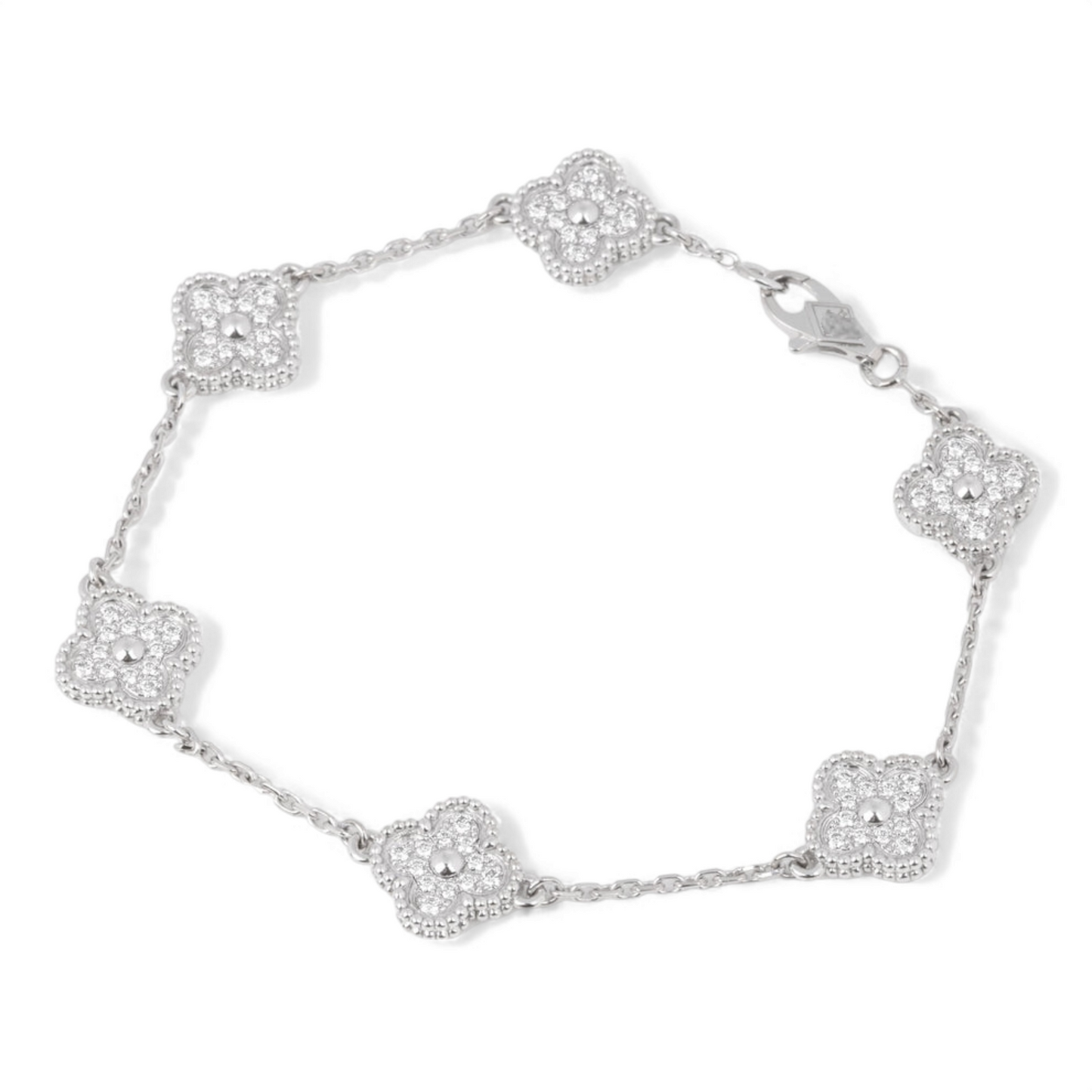 Pulsera Sweet Clover Circones Trébol Plata 925