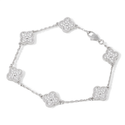 Pulsera Sweet Clover Circones Trébol Plata 925