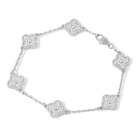 Pulsera Sweet Clover Circones Trébol Plata 925