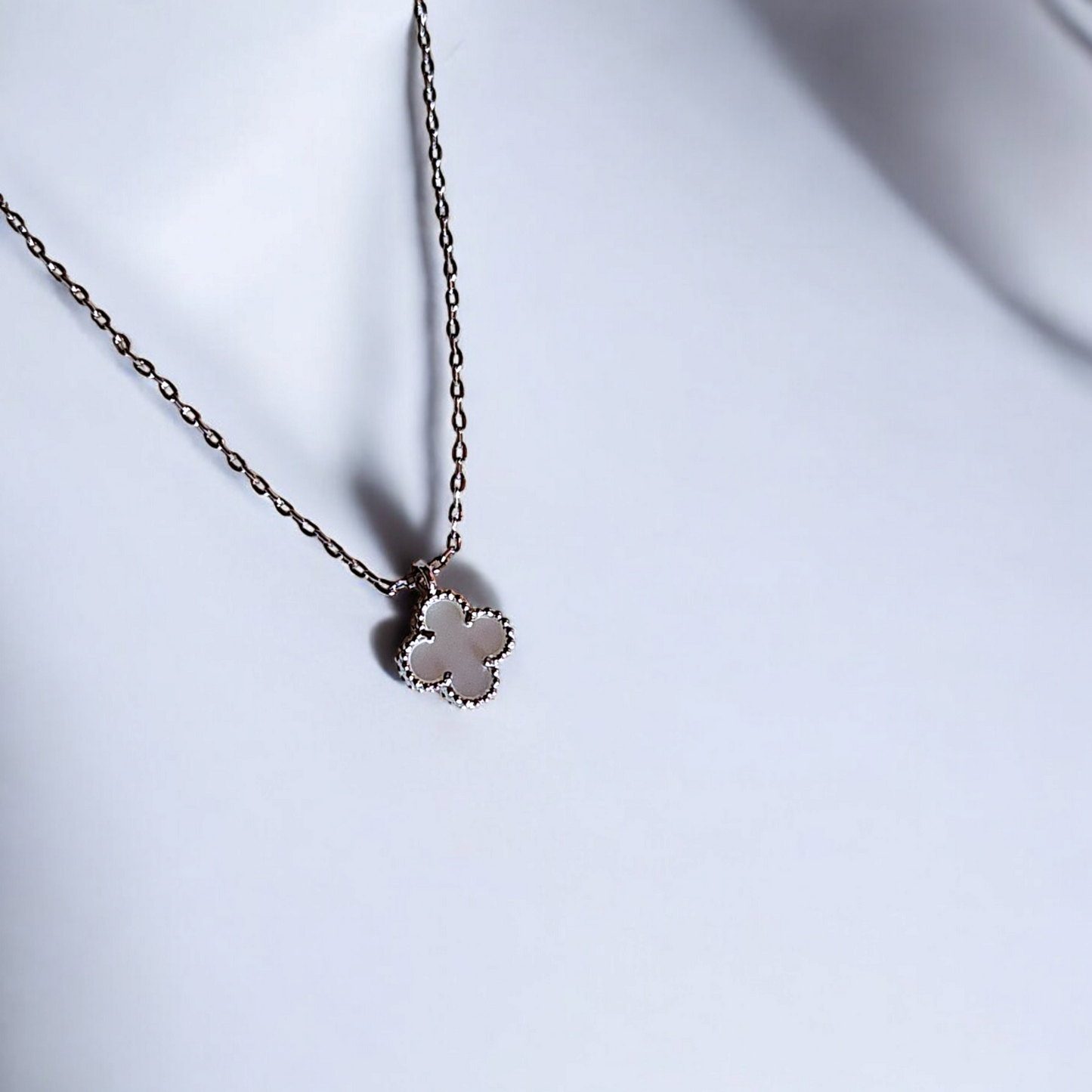 Cadena Sweet Clover Nacar - Plata 925