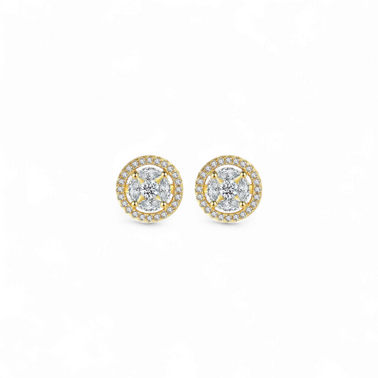 Aros Studs Circulares Dorado