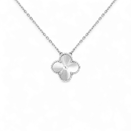 Cadena Clover Laser Plateado