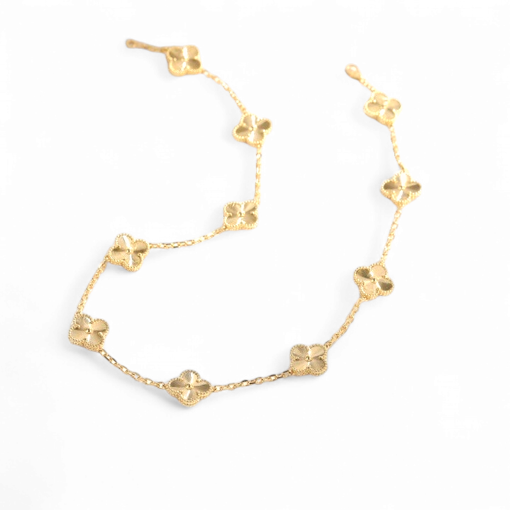 Collar Clovers Laser Trébol Dorado