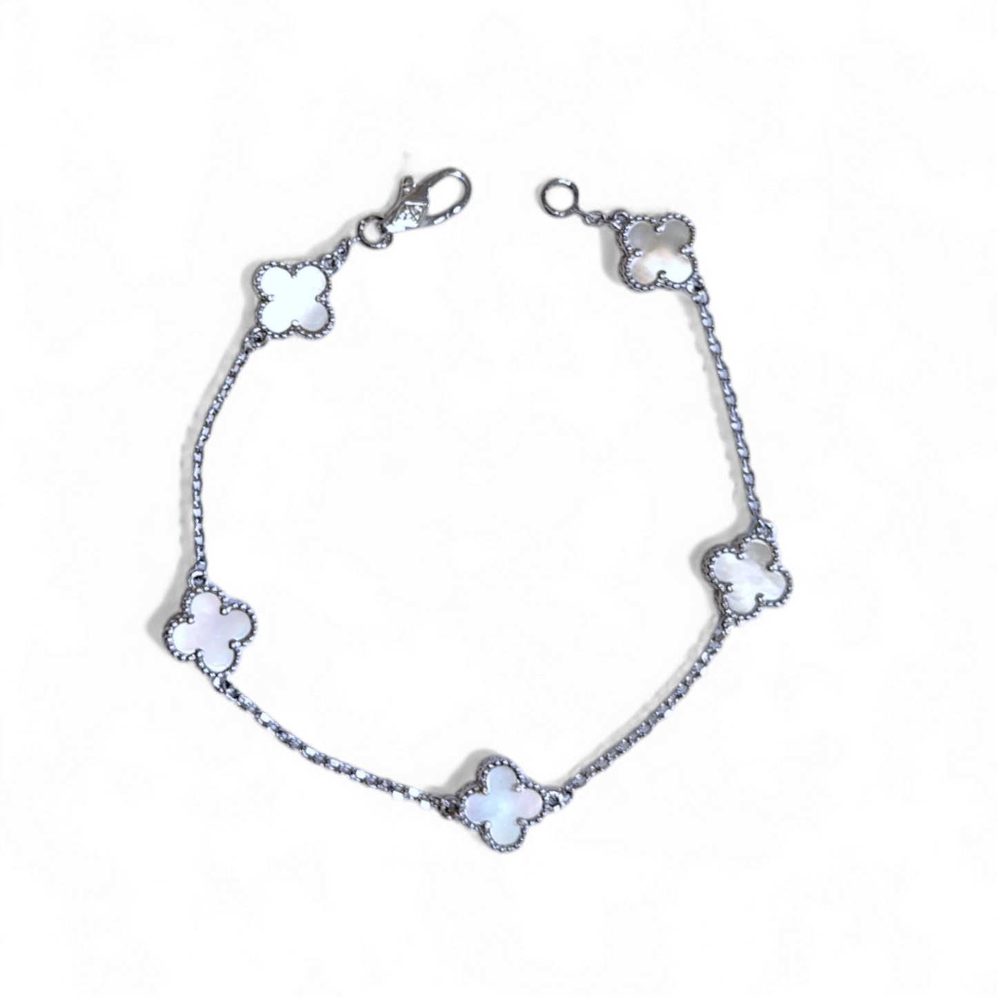 Pulsera Sweet Clover Nacar Plata 925