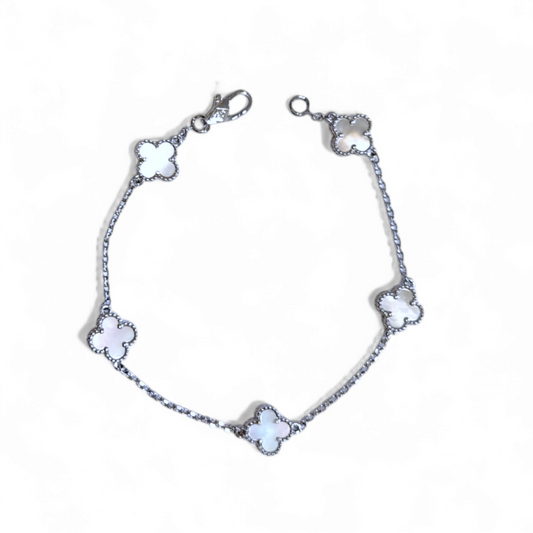 Pulsera Sweet Clover Nacar Plata 925