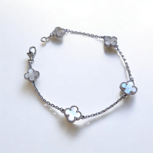 Pulsera Sweet Clover Nacar Plata 925