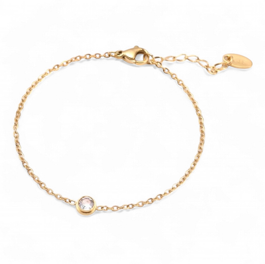 Pulsera/Tobillera Punto de Luz Dorado