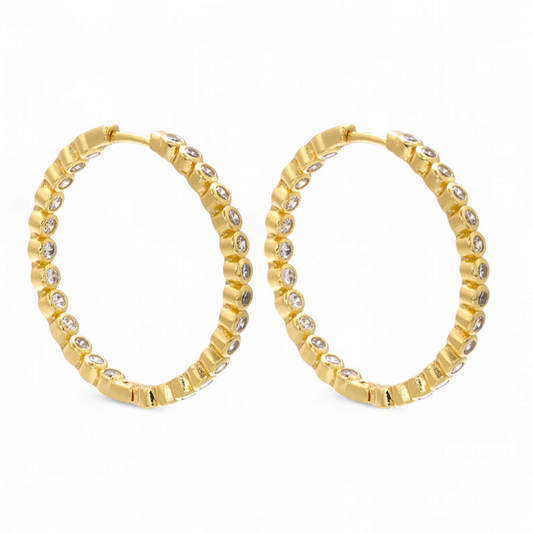 Argollas Circones Bisel Grandes (2 colores)