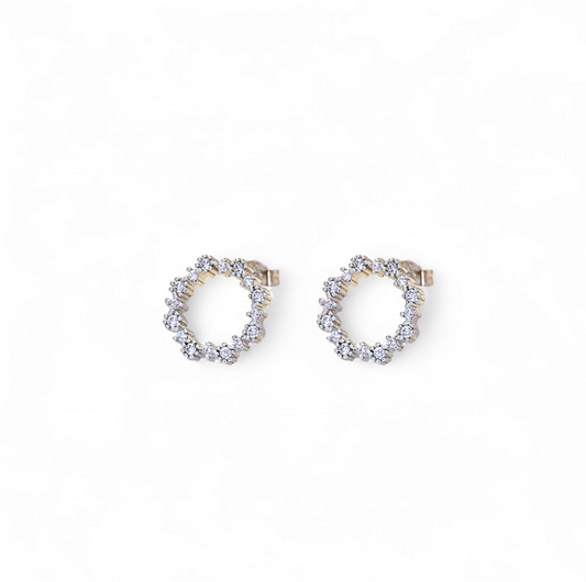 Aros Studs Redondos de Circones (2 colores)