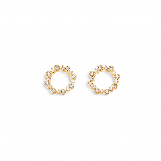 Aros Studs Redondos de Circones (2 colores)