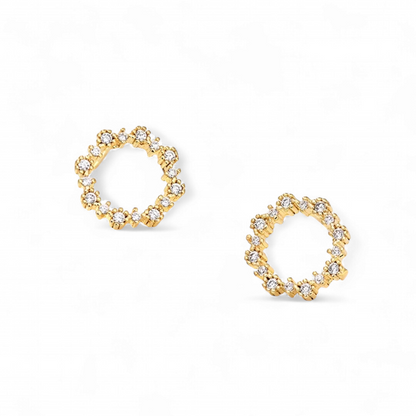 Aros Studs Redondos de Circones (2 colores)