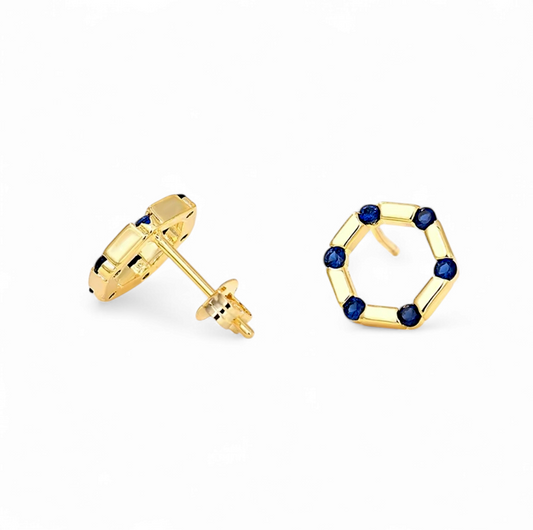 Aros Hexagonales Circones Azul