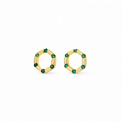 Aros Hexagonales Circones Verde